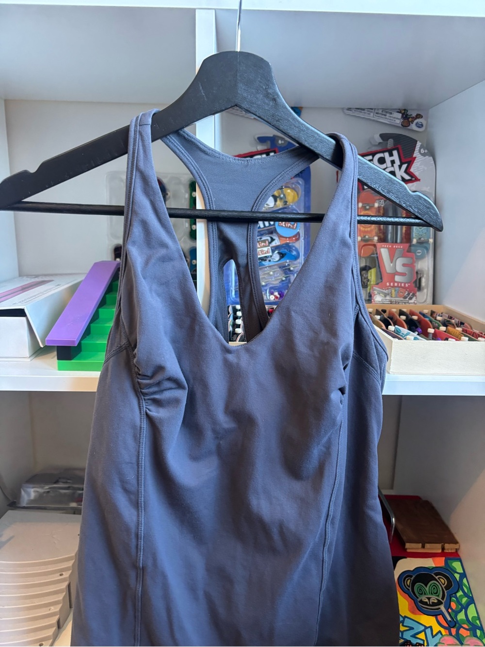 Lululemon grayRacerback Workout Tank with built in bra